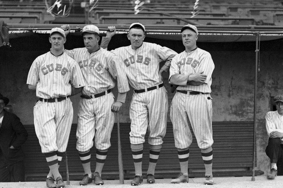 Chicago Cubs baseball players Douglas, Hendrix, Tyler, and Vaughn