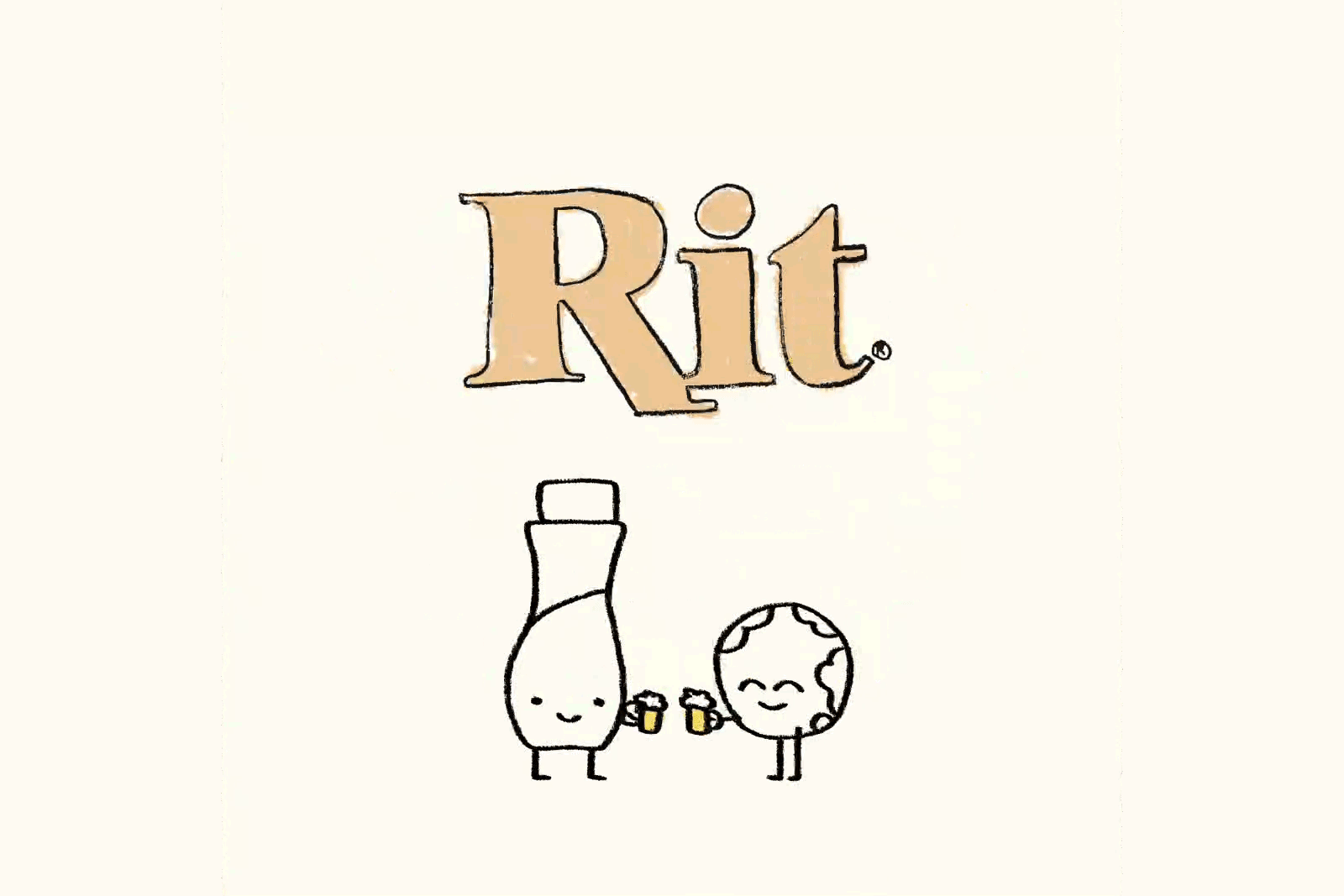 Rit Dye Earth Friendly video campaign - hand drawn characters and font Animation