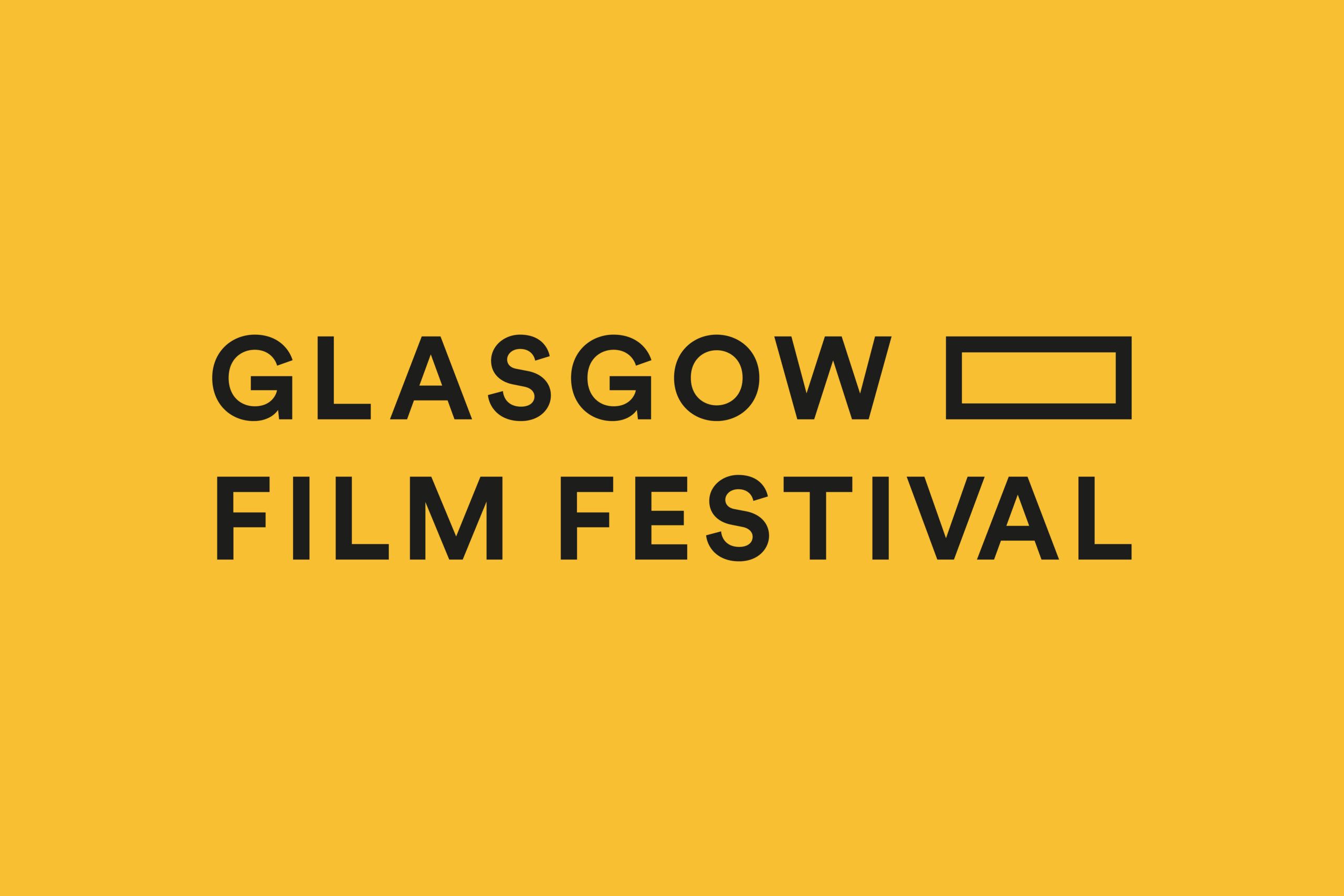 O Street Glasgow Film Festival Rebrand - Flat Image of Wordmark Logo Black on Yellow