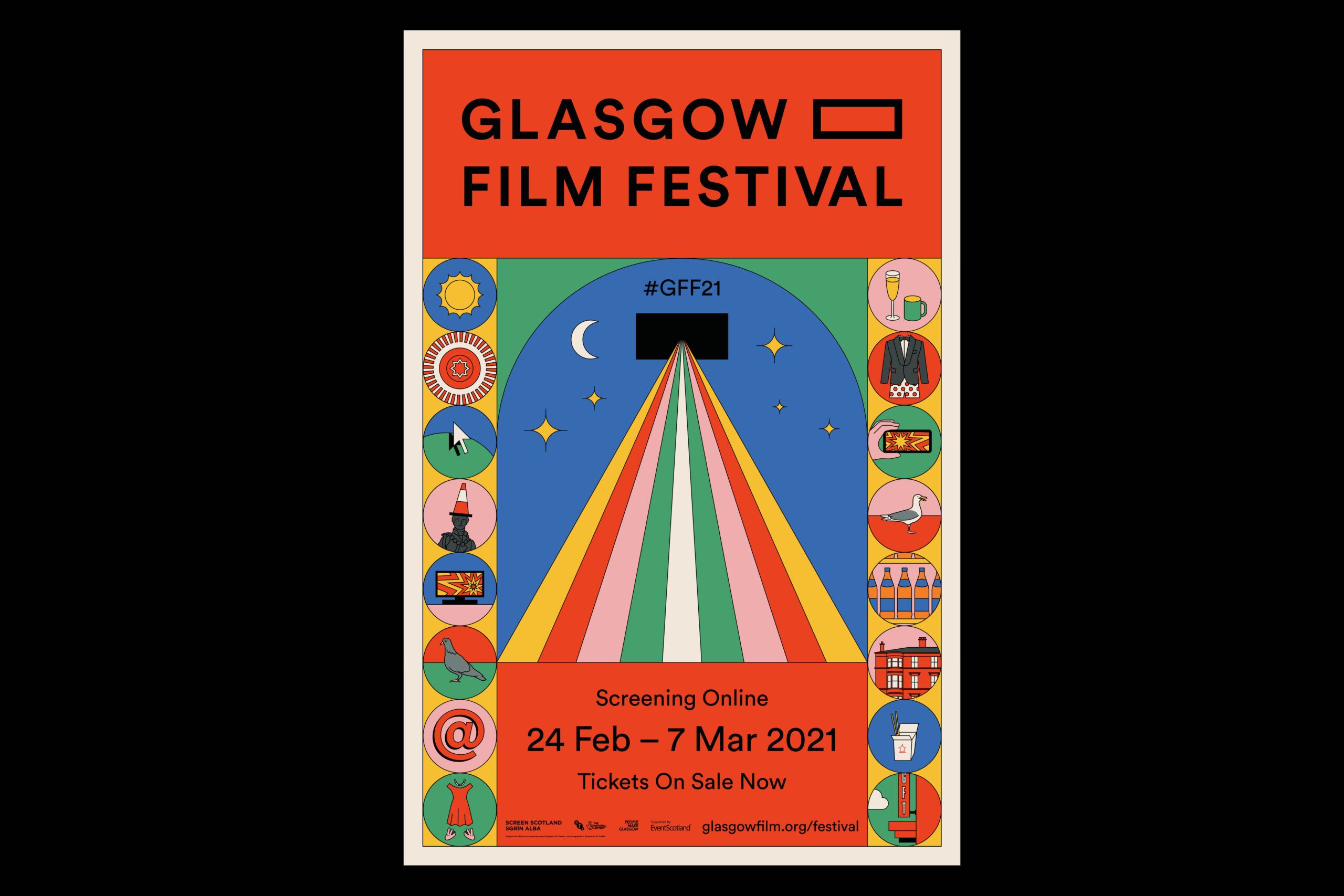 O Street Glasgow Film Festival Rebrand 2021 - Branded Event Poster