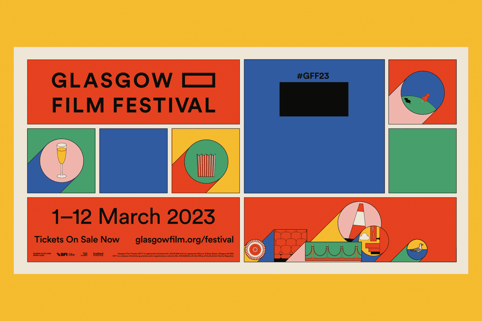 O Street Glasgow Film Festival 2023 Brand Animated Poster Design