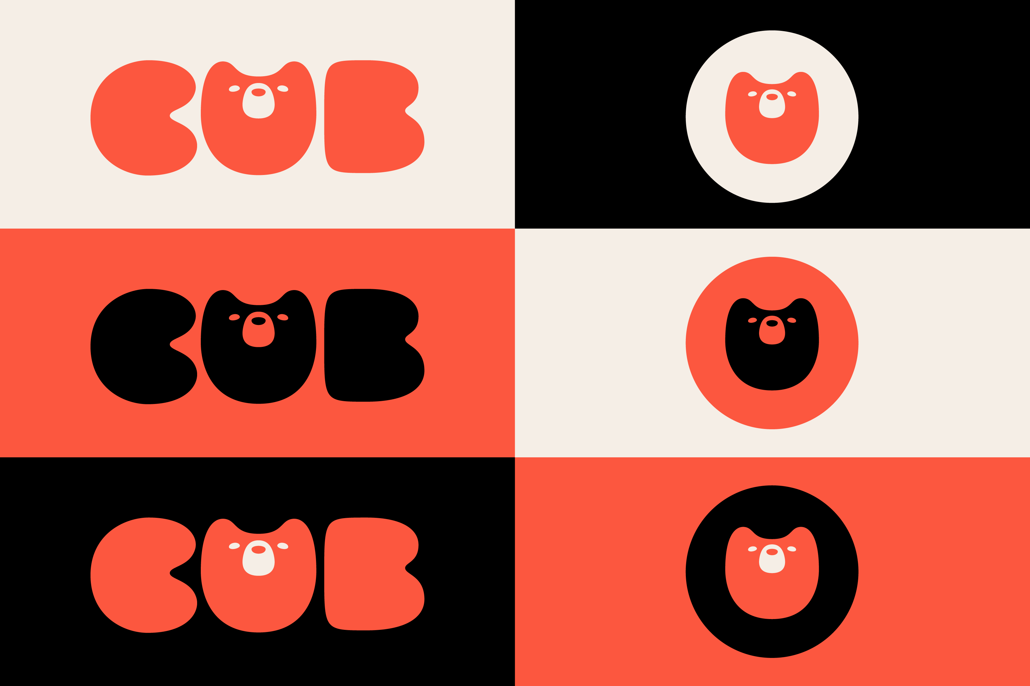 O Street Cub Refreshed Brand Identity - Rebrand Cub Word Mark and Bear Cub Logo in updated colour palette