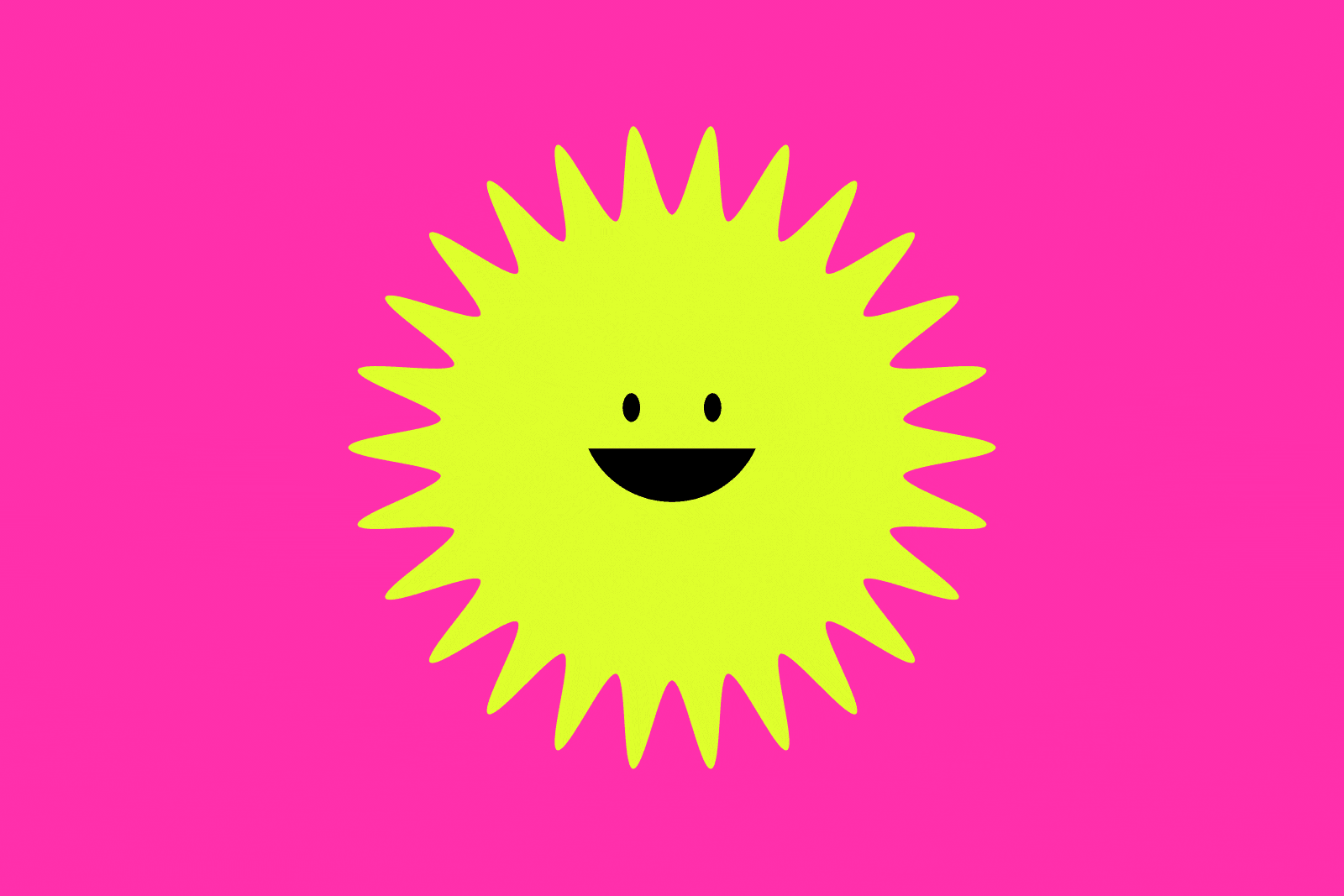 Fuck It Button Big Smiley Star Logo Animation by O Street Design Agency in Glasgow, Scotland